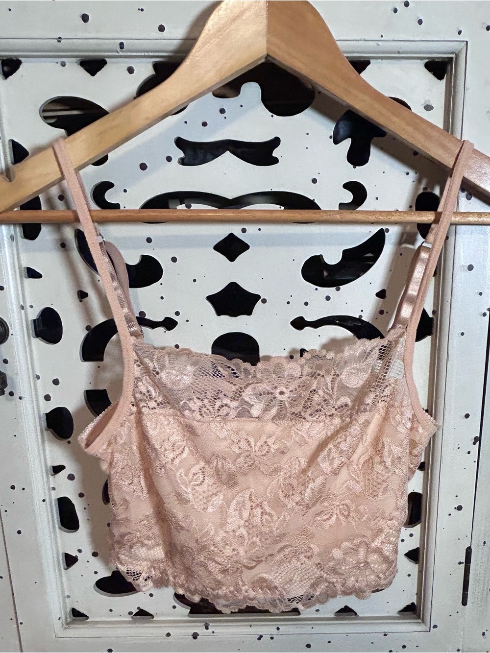 Delicate Lace Bandeau Bralette in Blush